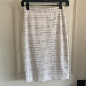 BCBGMAXAZRIA white lace skirt